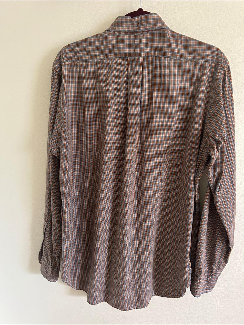 Ralph Lauren Orange & Blue Plaid Button-Down Shirt - Picture 4 of 4